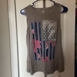 American flag design tank top
